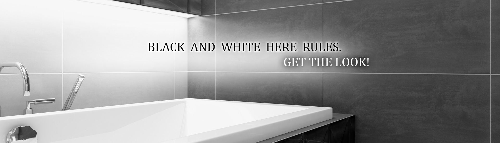 Black and White Bathroom tiles