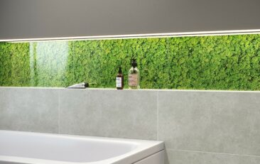 Moss glass printed tiles for bathroom decoration
