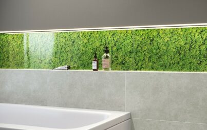 Moss glass printed tiles for bathroom decoration