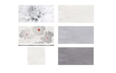 Grissa grey and white bathroom tiles