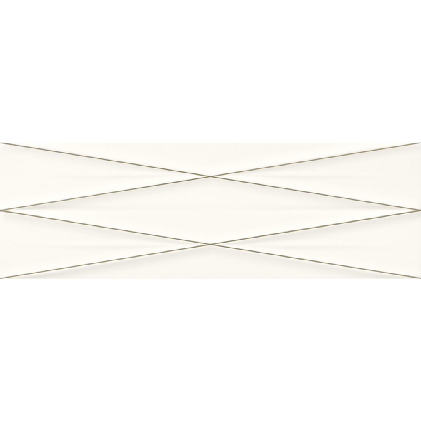 GRAVITY WHITE SILVER INSERTO SATIN Tile