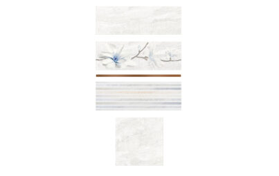 Stone Flowers Grey - all tiles from the collection