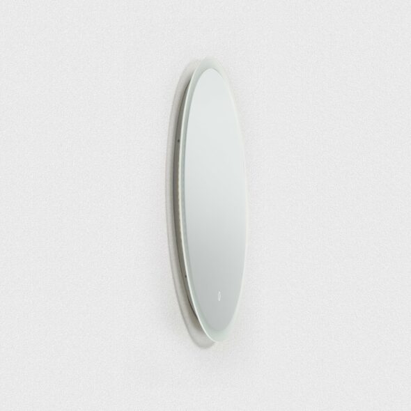 Round LED Bathroom Mirror with Frosted Edge & Anti-Fogging 30 inch