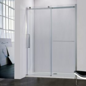 Frameless 60-inch Sliding Glass Shower Enclosure
