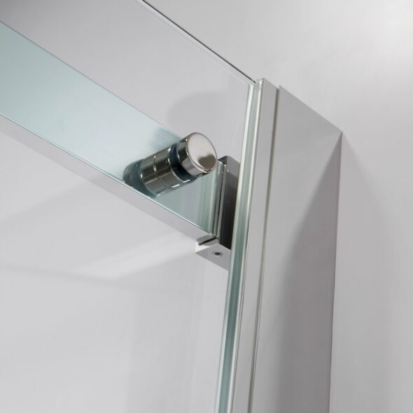 Frameless 60-inch Sliding Glass Shower Enclosure