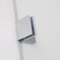 Frameless 72-inch Glass Shower Enclosure with Fixed Panel and Swinging French Door