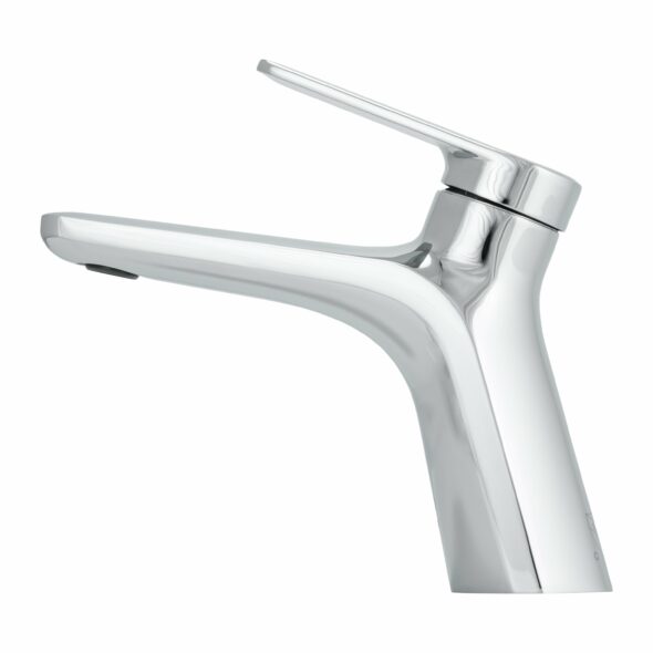 Single Handle Contemporary Bathroom Faucet in Polished Chrome Finish