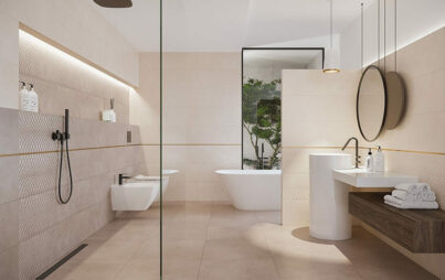 Arego Touch tile collection for bathrooms