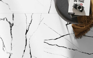 Eternal tile - white with black veining