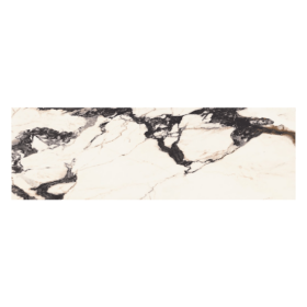 Santis White Stone Glossy wall tile, 9.5in x 29in