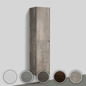 Wall Hung 16-inch Reversible Bathroom Side Cabinet, 5 colors