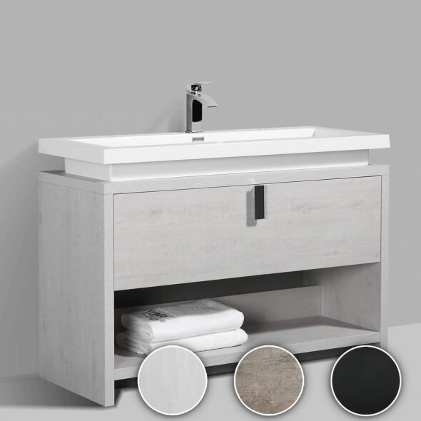 Floor Standing 47-inch Bathroom Vanity Cabinet, 3 colours