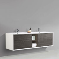75inch Wall Hung Bathroom Vanity, Graphite Wood
