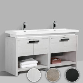 Floor Standing 63 inch Bathroom Vanity, 3 colours