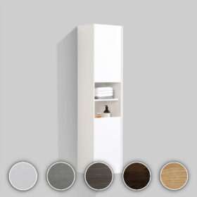 Wall Hung 16 inch Side Cabinet, two reversible doors, 5 colours