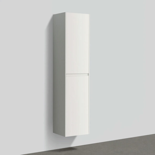 Matte White Wall Hung 16in Side Cabinet