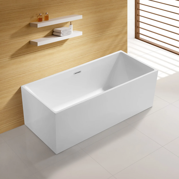 Modern design acrylic bathtub 59-inch or 67-inch