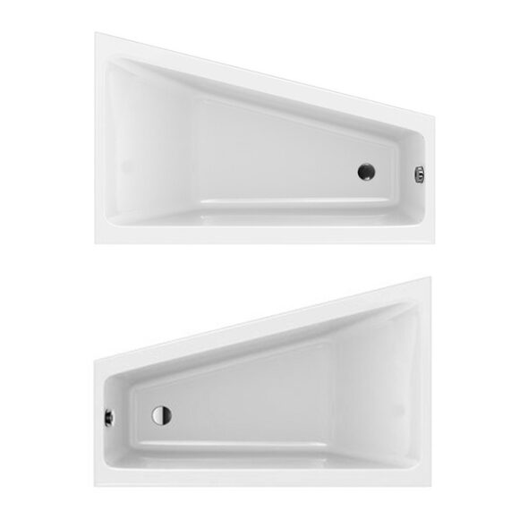 Asymmetric Acrylic Bathtub CREA 63″ – Left or Right