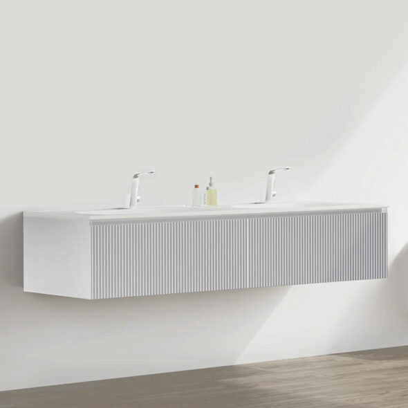 71-inch Bathroom Vanity, Matte White
