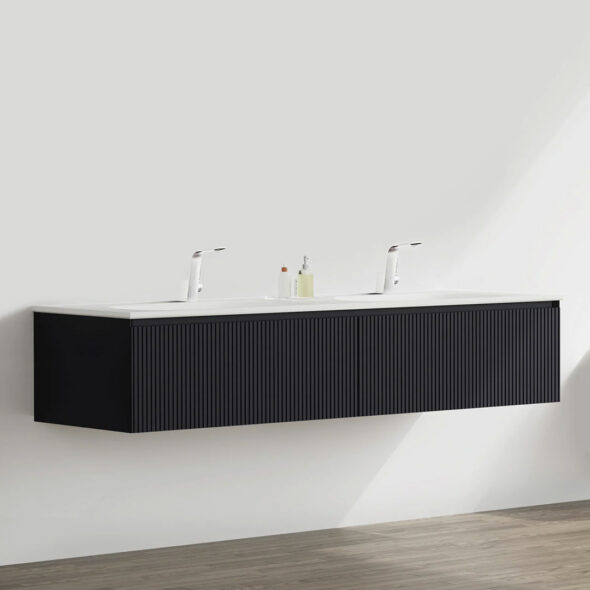 71-inch Bathroom Vanity, Matte Black