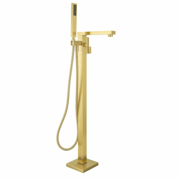 Freestanding Bathtub Faucet MB-FS-22 in Brushed Gold Finish