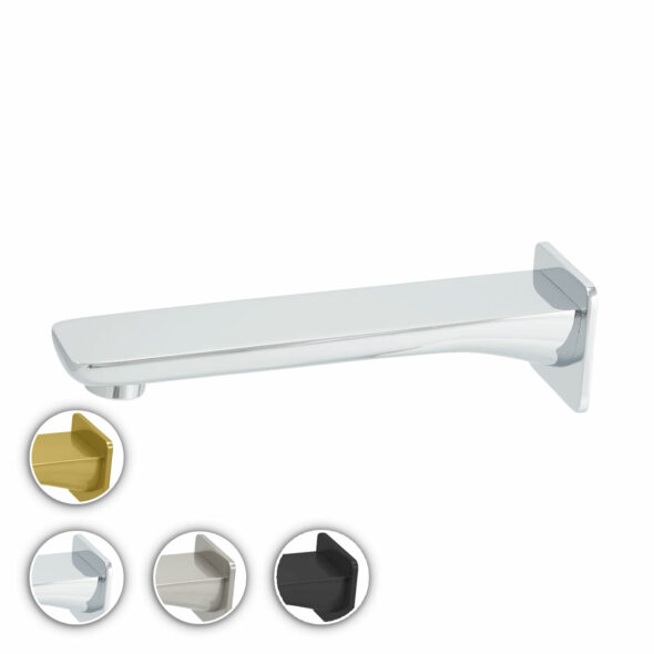Solid Brass Wall Mounted Tub Spout in modern colors